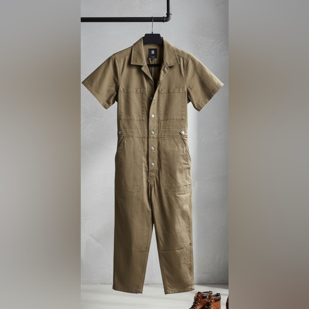 G-Star Khaki Button-Up Shirt